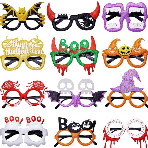 Other - NWT 12Pcs Glittery Halloween Party Glasses/Costume Props